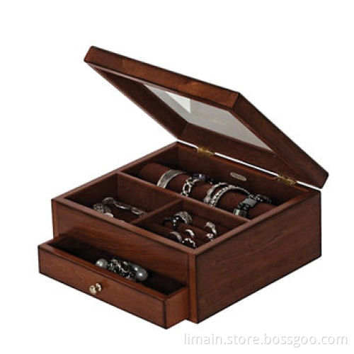 Wooden Jewelry Box with wooden composite